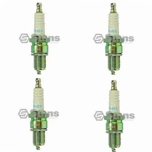 4 Pack Of Stens Spark Plug, Ngk Bpr4es Stens #130-938 Fits John Deere 1
