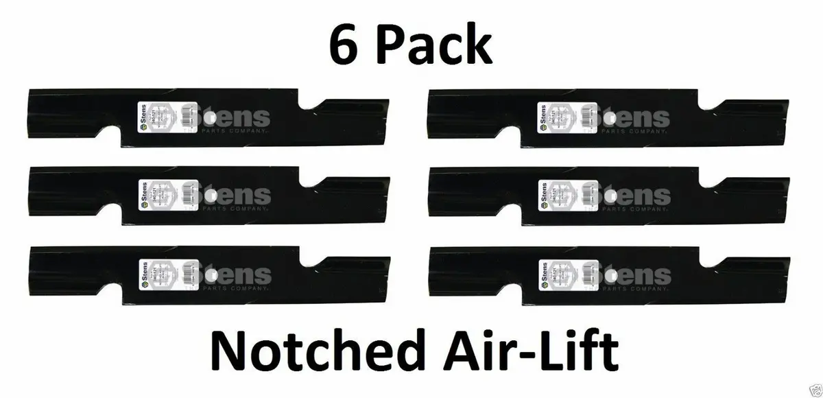 6 Stens Notched Air-Lift Blade Stens #340-121 Fits Scag 481711 1
