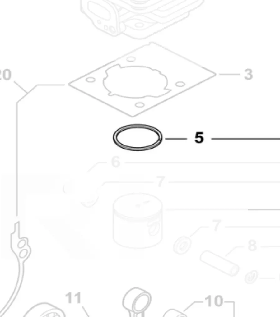 A101000720 Genuine Echo Piston Ring Pb-2520 Eb-252 1