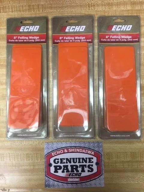 (3 Pack) Echo 8" Smooth Orange Felling Wedge 99988801804 1