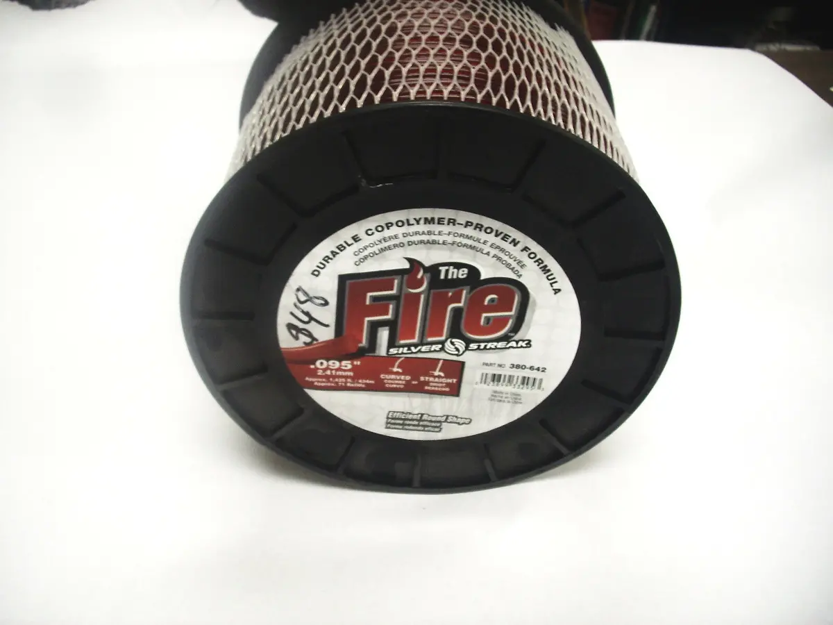 380-642 Fire .095 Trimmer Line Stens Silver Streak 5Lb Spool (1425Ft) 2