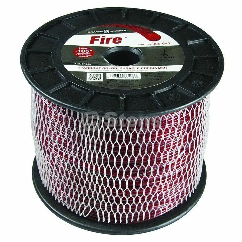 380-643 Fire .105 Trimmer Line Stens Silver Streak 5Lb Spool (1175Ft) 1