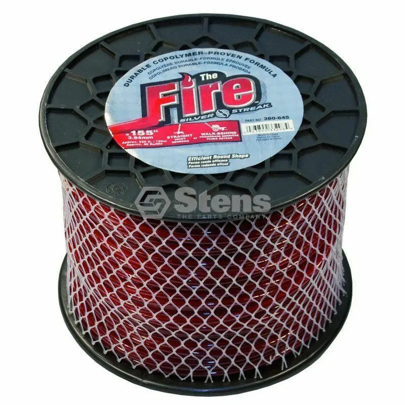 380-645 Fire .155 Trimmer Line Stens Silver Streak 5Lb Spool (525Ft) 1