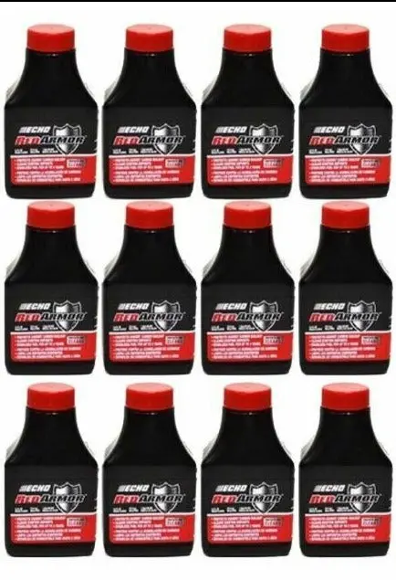 (12 Pack) 6.4 Oz: 2.5 Gallon Mix Echo Red Armor 2-Cycle Oil 6550025 1