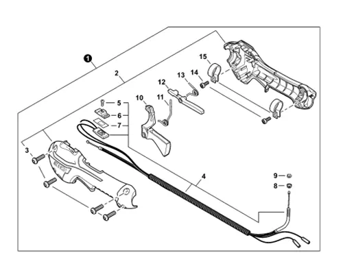 Echo P021052270 Throttle Control Handle Assy Fits Shc-2620 Pas-2620 & More 1