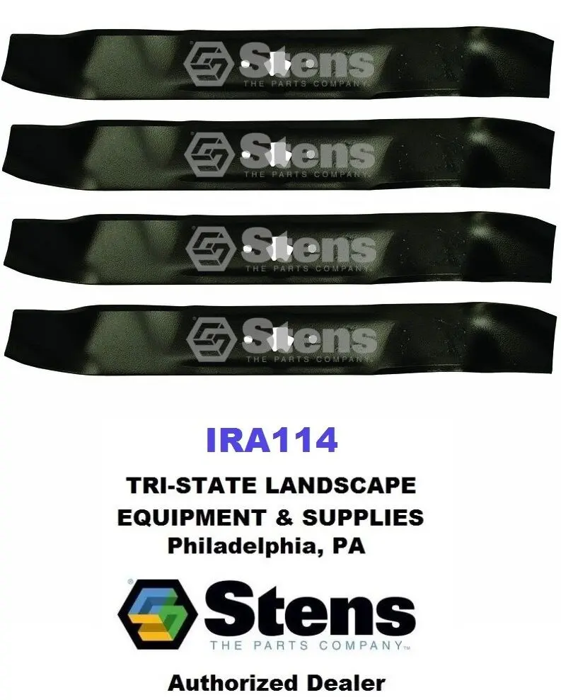 335-707 Stens Set Of 4 Mulching Blade 42" Fits Cub Cadet Troy-Bilt Craftsman Mtd 1