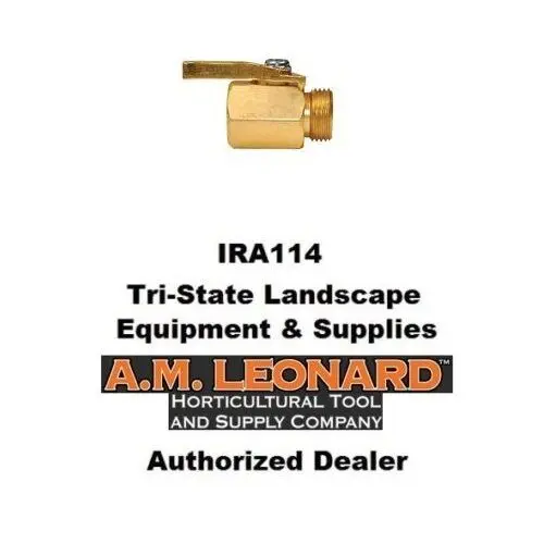 A.M Leonard Brass Water Shut Off Valve For All Hoses - 1/2" Inner Opening 2