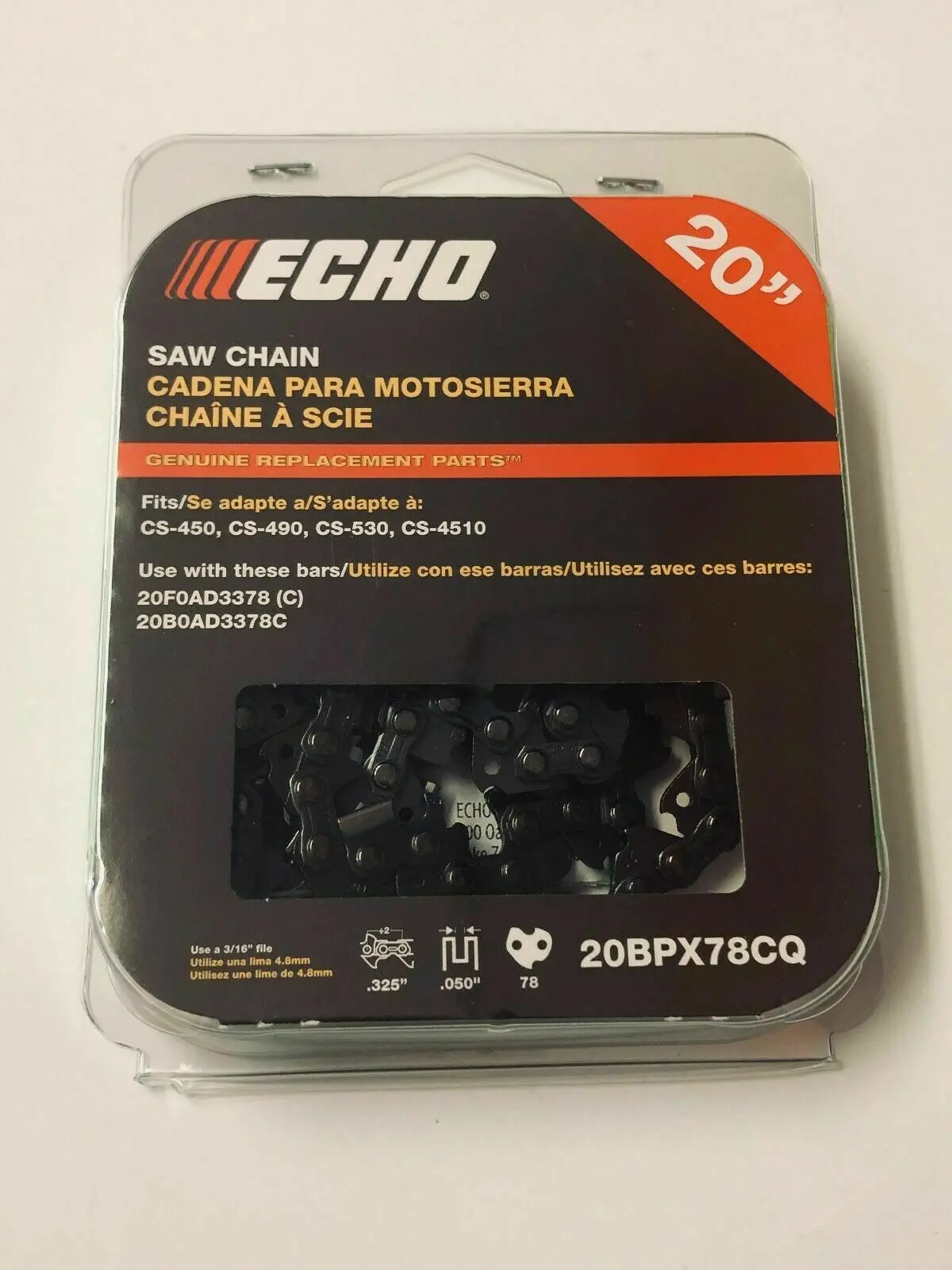 20Bpx78cq Genuine Echo 20" .325 Chainsaw Double Guard Chain 1