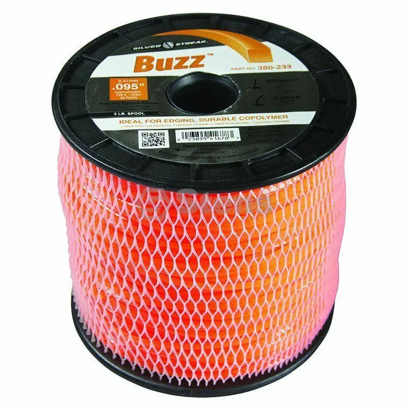 380-233 Buzz .095 Trimmer Line Stens Silver Streak 3Lb Spool (855Ft) 1