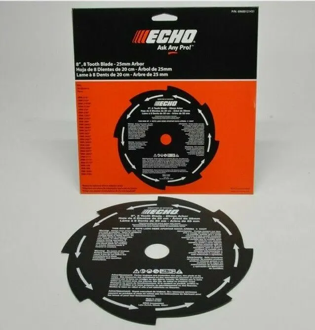 Echo 8" 8-Tooth Brushcutter Blade 25Mm Arbor 69600121431 1
