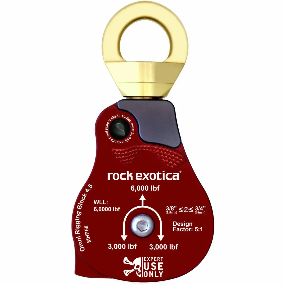 Mhp58 Omni Rigging-Block 4.5″ Asme B30 Riggging Pulley By Rock Exotica 1