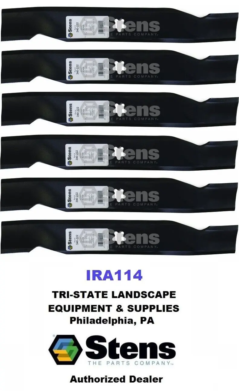 340-222 Stens (6Pack) Hi Lift Blades Rotary 15-9907 Ayp 173920 180054 Pp24006 1