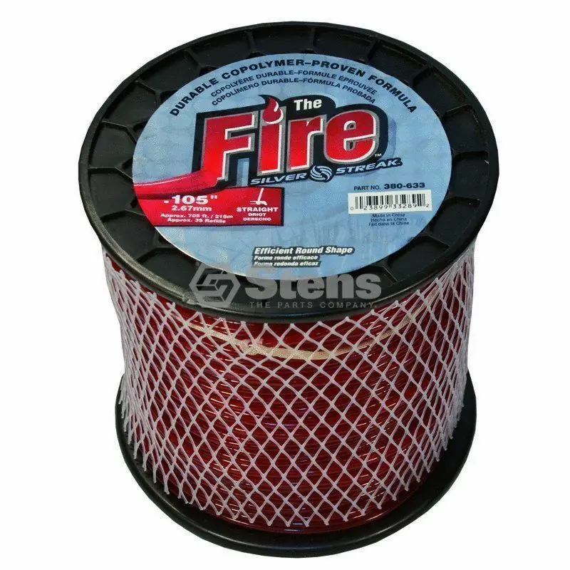 380-633 Fire .105 Trimmer Line Stens Silver Streak 3Lb Spool (705Ft) 1