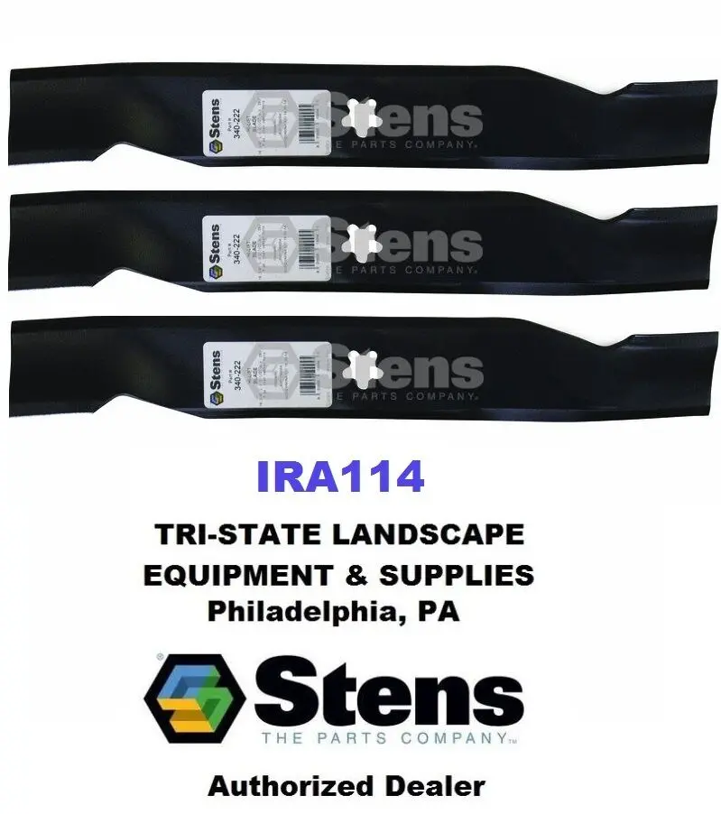 3Pack Stens Hi Lift Blades For Partner Pr3055009 Poulan: Pp24006 3 Pack!!! 1