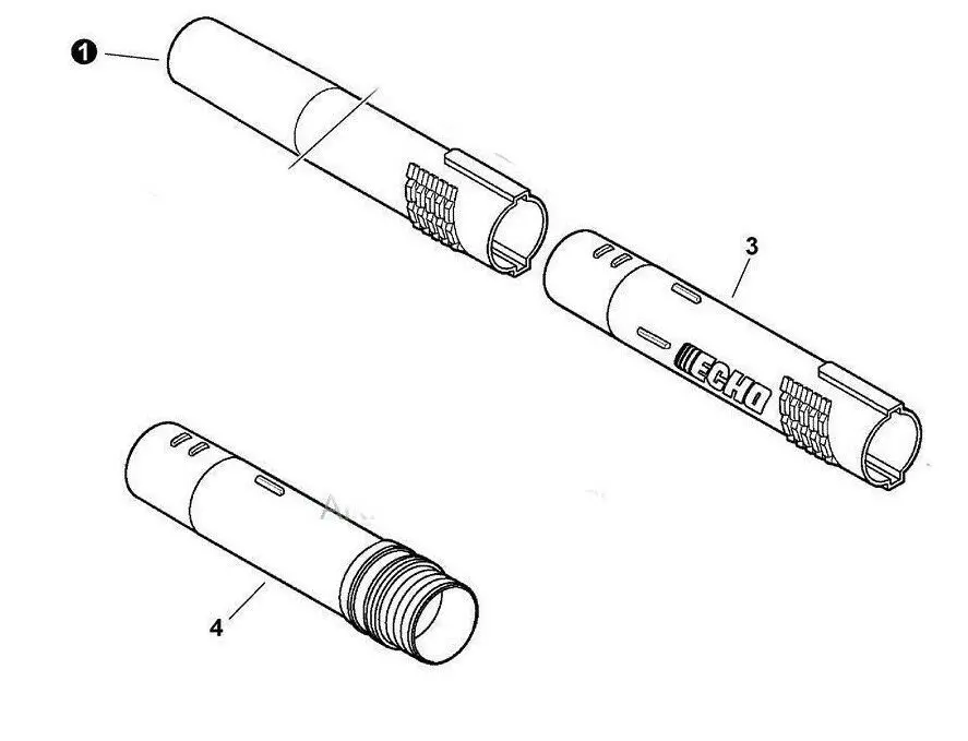 E165000151 + E165000141 + E165000800 Echo Posi Loc Pipes Pb-755H Blower (3Pipes) 1