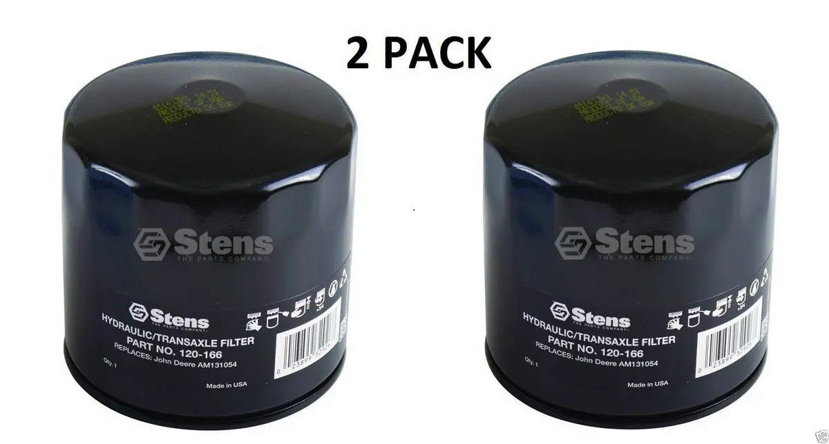 (2 Pack) Stens 120-166 Hydraulic Filter For John Deere Am131054 Ferris 1726194 1