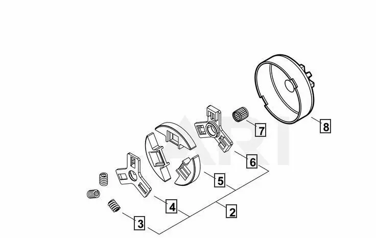 (Kit 32) Genuine Echo Part Clutch, Drum, Bearing Cs-490 491S Cs-500P Cs-501P 1