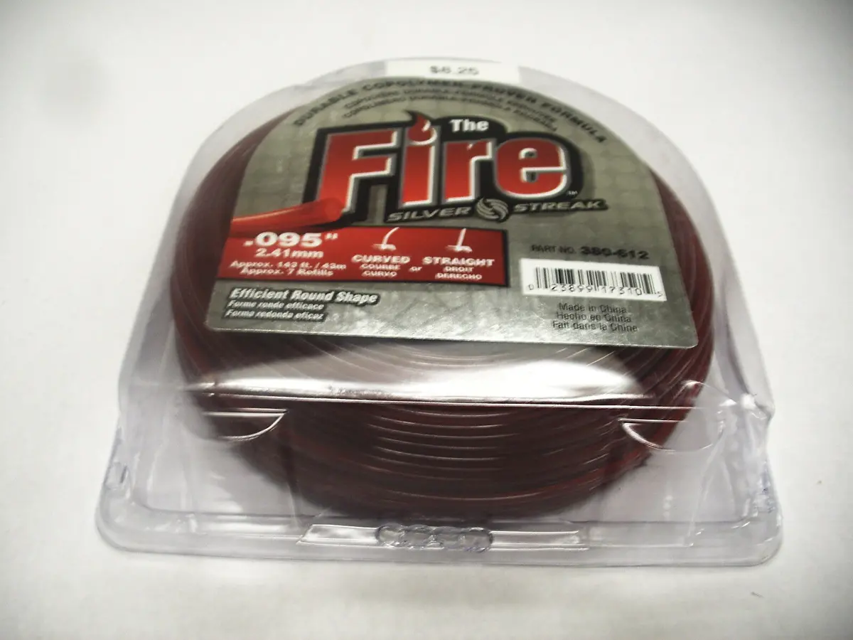 380-622 Fire .095 Trimmer Line Stens Silver Streak 1Lb Donut (285Ft) 1