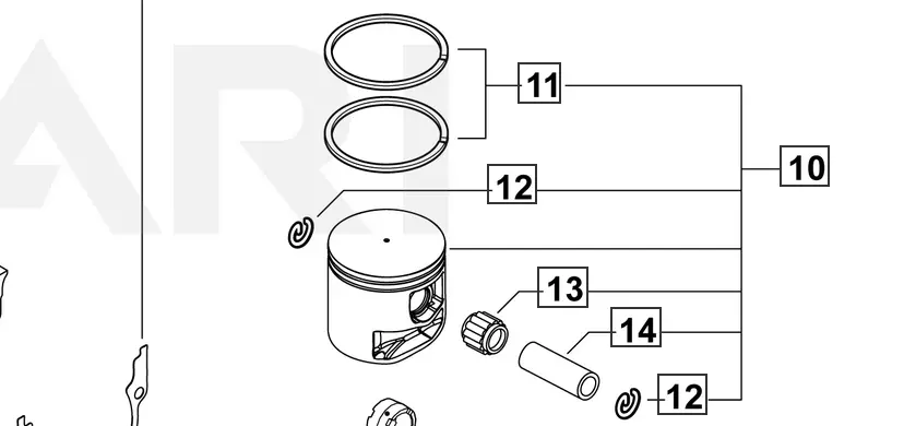P100008020 Genuine Echo / Shindaiwa Piston Kit Pb-8010T Pb8010 Pb-8010H Eb810 1