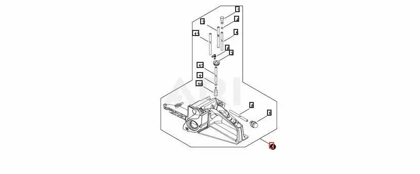 P100004900 Rear Handle Assembly Genuine Echo Cs-4510 Cs4510 Fuel Tank / Rear 1