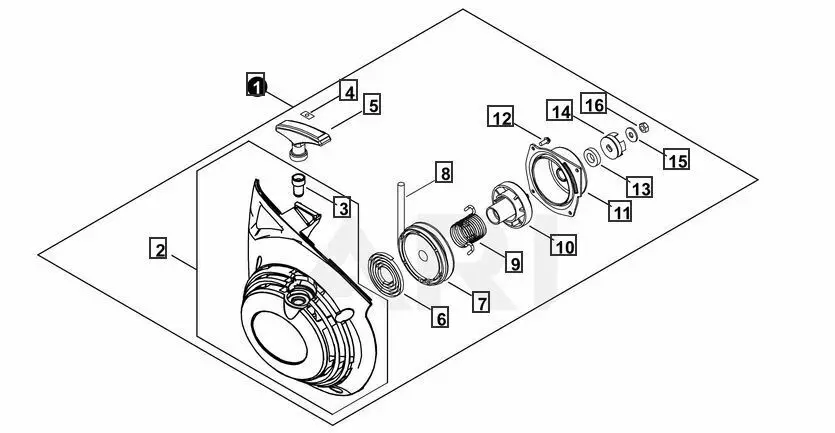 A051003400 Genuine Oem Echo Starter Recoil Assembly Csg-7410 1
