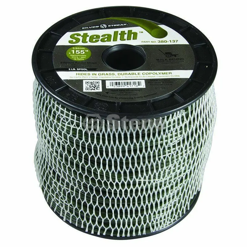 380-137 Stealth .155 Trimmer Line Stens Silver Streak 3Lb Spool 1