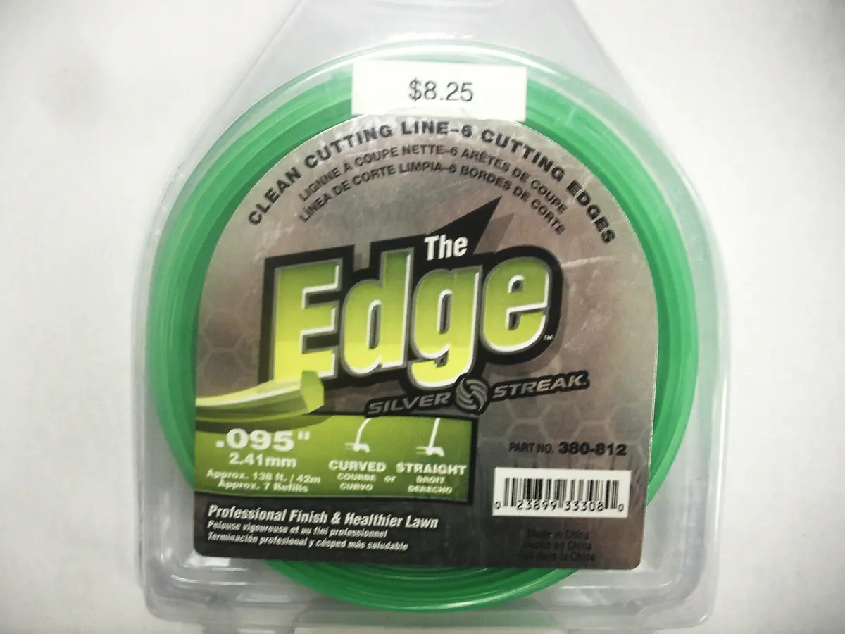 380-812 Edge .095 Trimmer Line Stens Silver Streak 1/2Lb Spool (138Ft) 1