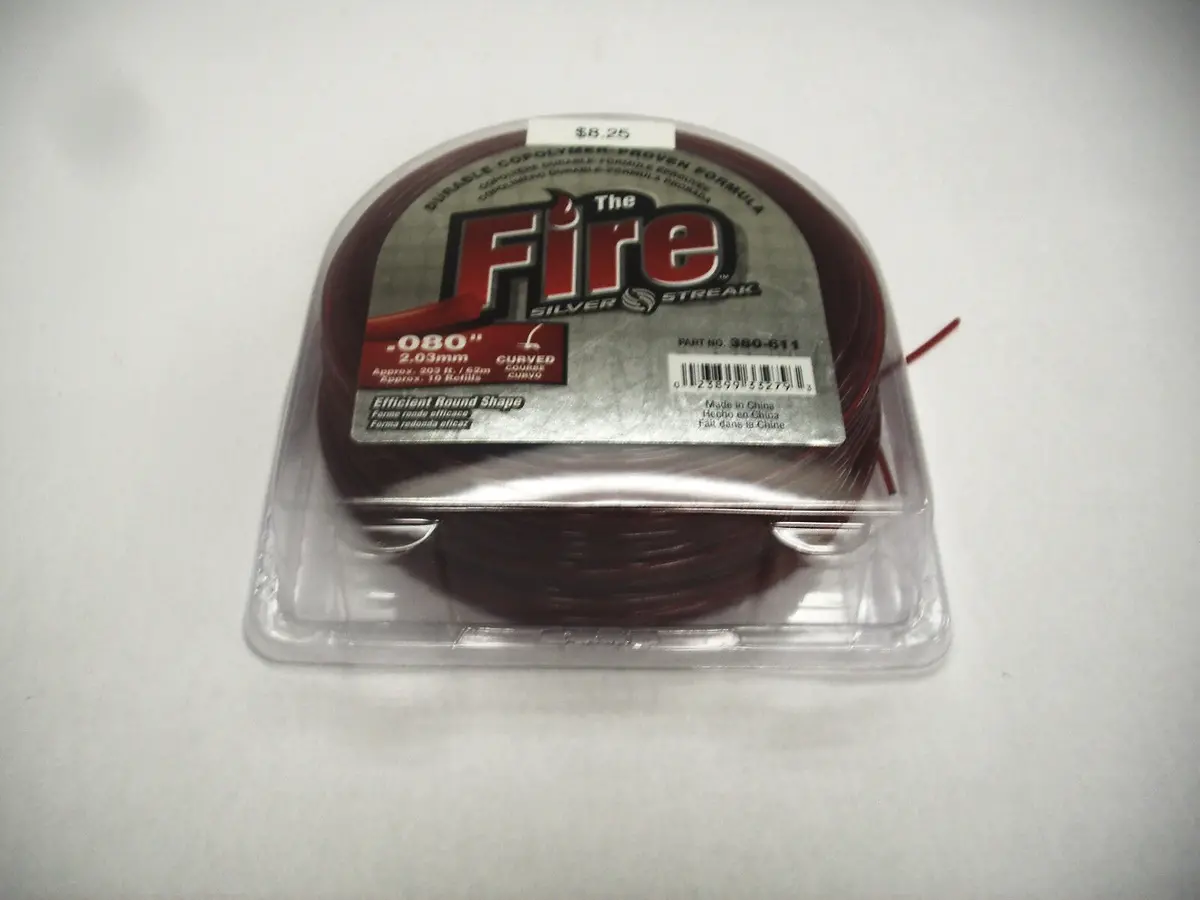 380-611 Fire .080 Trimmer Line Stens Silver Streak 1/2Lb Donut (203Ft) 1
