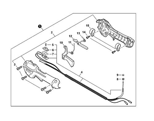 P021052510 Echo Throttle Control Handle Assy Fits Srm-3020 Smr-3020T 1