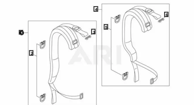 (P100008031 + P100008041) Left & Right Shoulder Strap / Harness For Echo Pb-8010 1