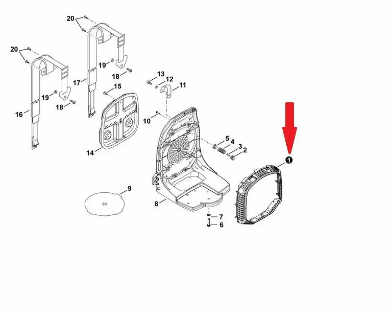 E104000100 Genuine Echo Debris Guard For Pb-770H Pb-770T Backpack Blowers 1