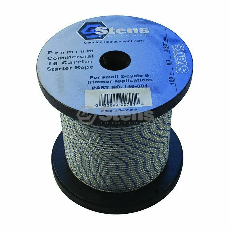 146-001 Stens Solid Braid Starter Rope #3 Solid Braid Diameter 3/32" Length 100' 1