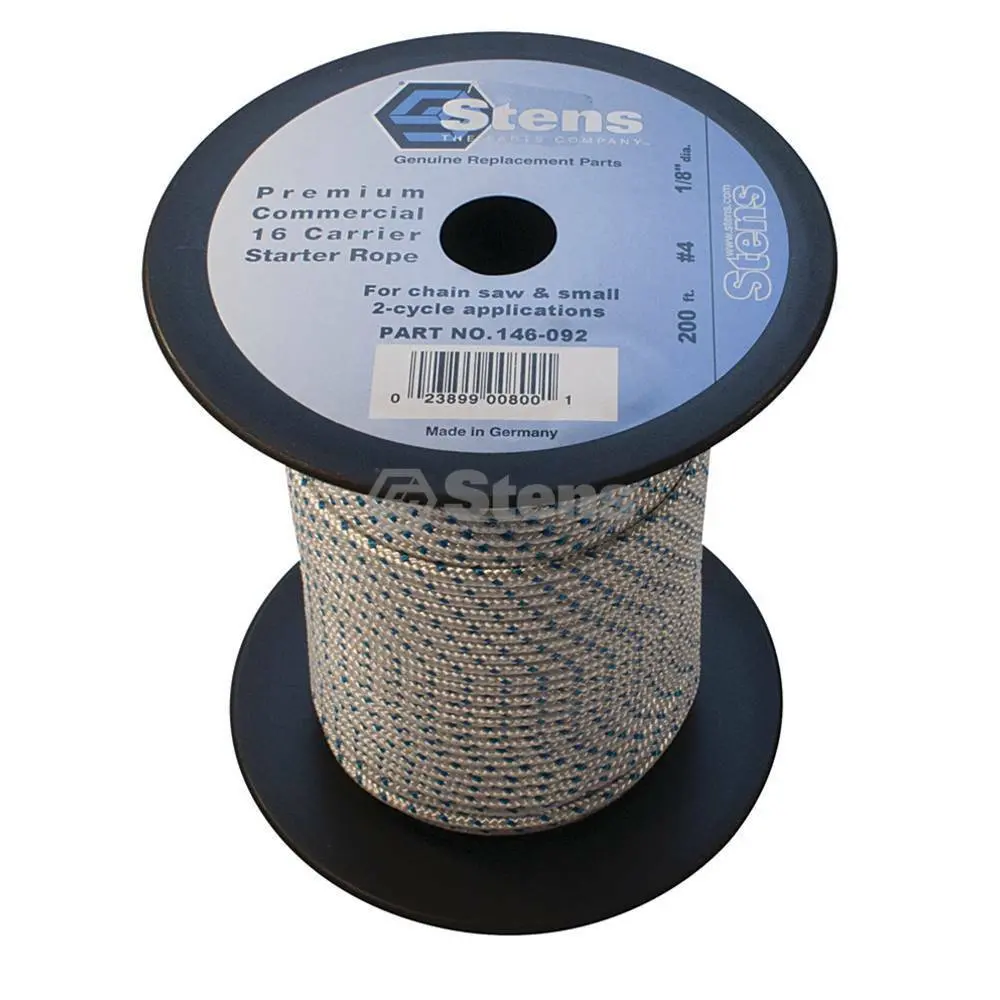 146-092 Stens 200' Solid Braid Starter Rope Rope # 4 Diameter: 1/8" Lesco 050057 1