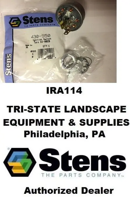 430-950 Stens Indak Ignition Switch Scag 48798 Toro 83-0020 Ferris 5100021 1