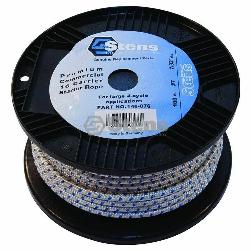 146-076 Stens 100' Solid Braid Starter Rope #7 Solid Braid Nhc 203-8630 1