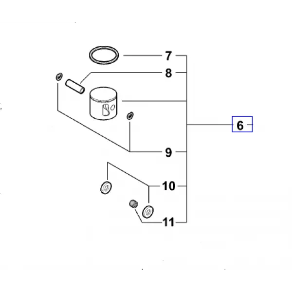 P021047610 Genuine Echo Part Piston Kit Pas-280 Ppt-280 Srm-280T Srm-280 1