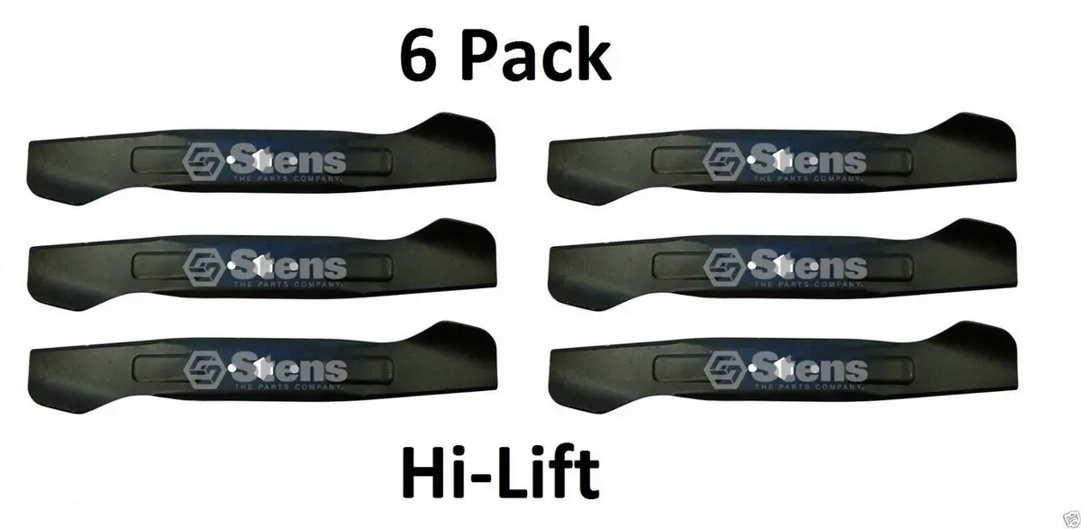Stens Set Of 6 -- 335-757 Hi-Lift Blade Fits Mtd, Cub Cadet, Partner, Occ 1