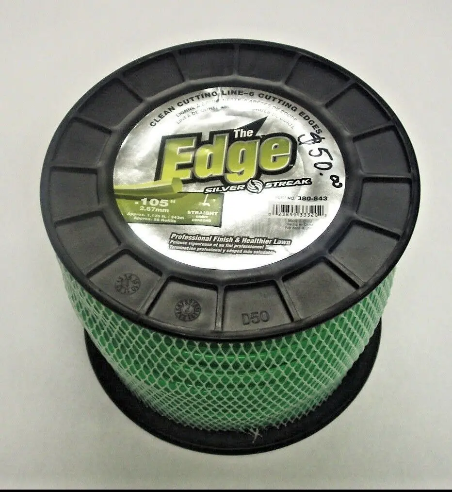 380-843 Edge .105 Trimmer Line Stens Silver Streak 5Lb Spool (1125Ft) 1