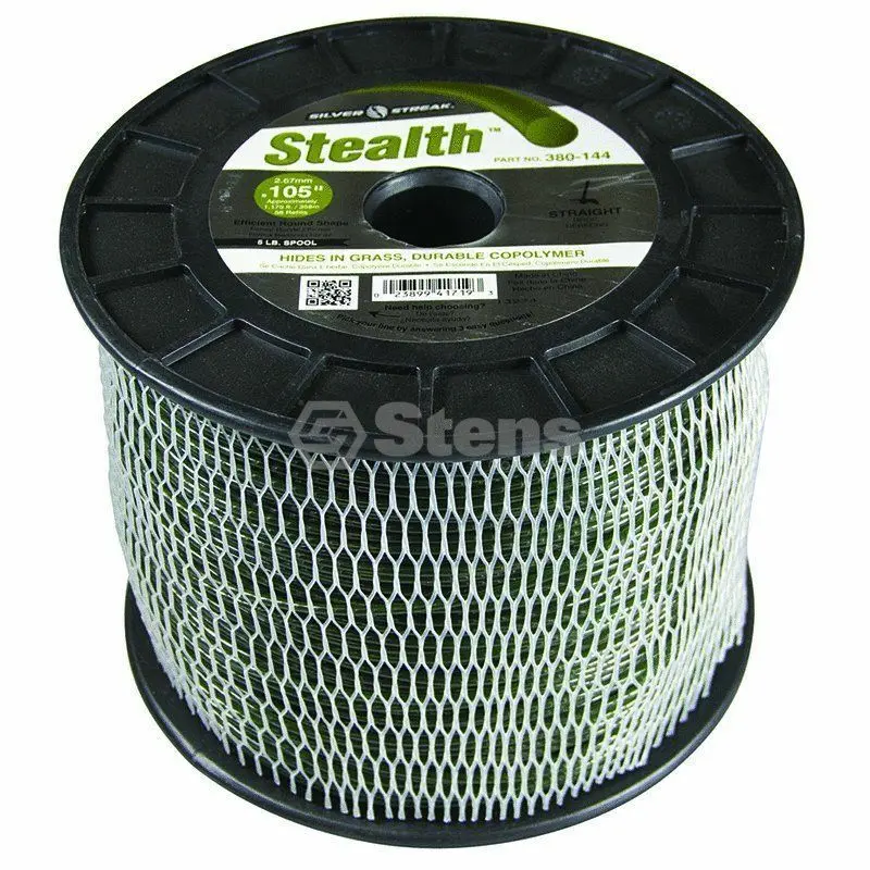 380-144 Stealth .105 Trimmer Line Stens Silver Streak 5Lb Spool 1