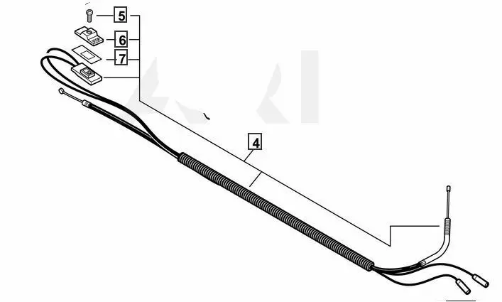P021052520 Genuine Echo Trimmer Throttle Cable Assembly Srm-3020 Srm-3020T 1
