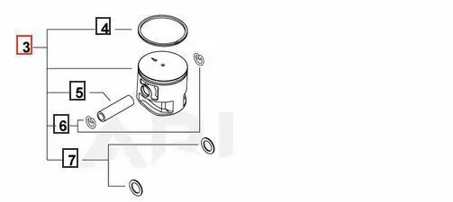 P100009130 Oem Echo Piston Kit For Cs-3510 Chainsaw 1