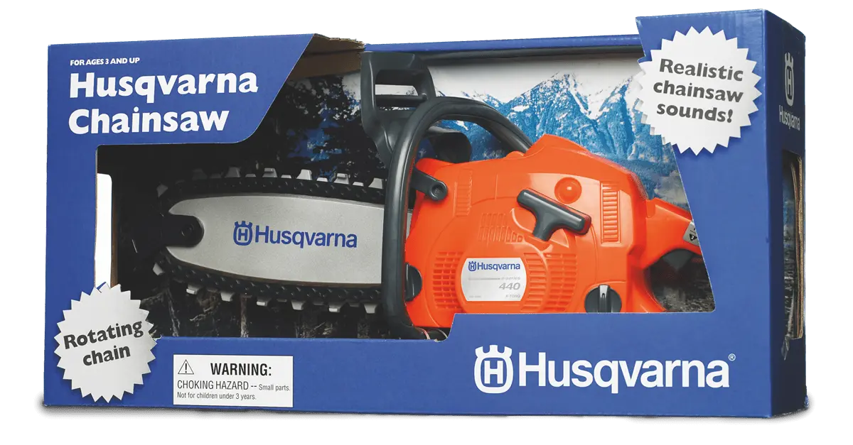 Husqvarna 440 Toy Kids Battery Operated Chainsaw With Rotating Chain (2 Pack) 1