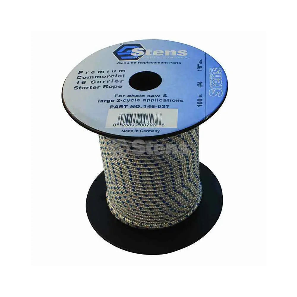 146-027 Stens 100' Solid Braid Starter Rope #4 Solid Braid Rotary 9341 11739 1
