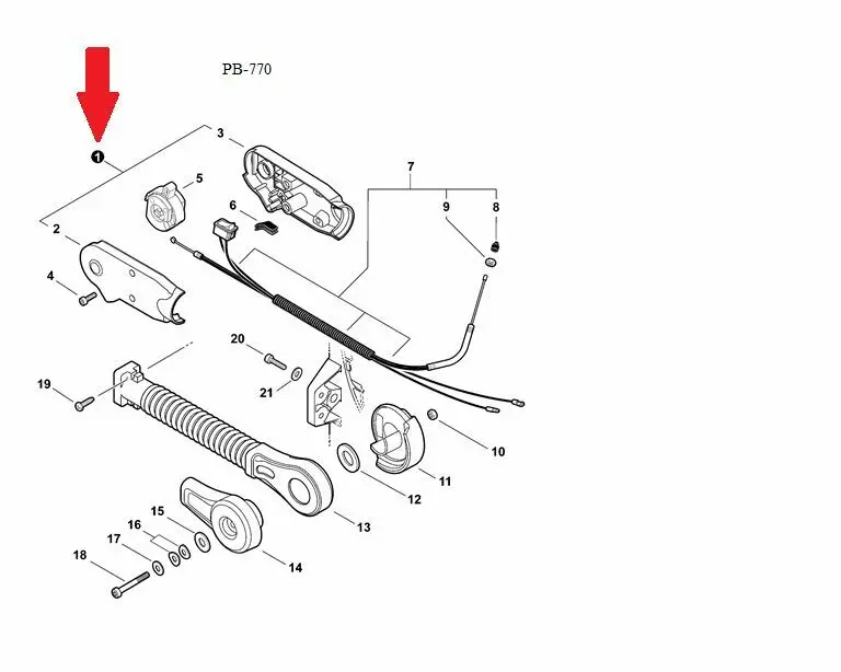 P021014672 Genuine Echo Pb-770H Pb770t Control Handle Kit P021014671 1