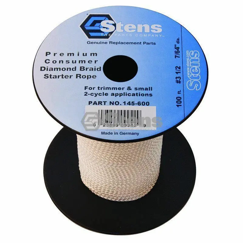 Stens #145-600 100' Diamond Braid Starter Rope With  #3-1/2 Diamond 1