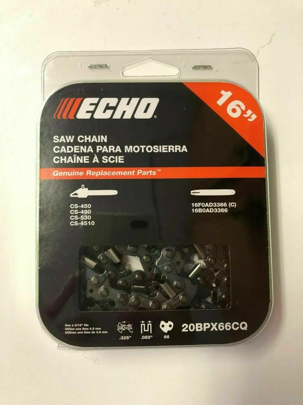 20Bpx66cq Genuine Echo 16" .325 Chainsaw Double Guard Chain 1
