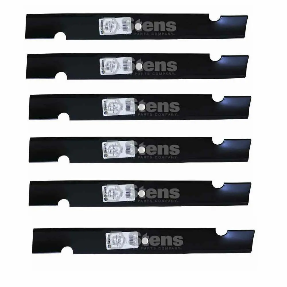 340-117 (6Pack) Stens Notched Air-Lift Blade Fits Scag 482879 Bobcat 112111-03 1