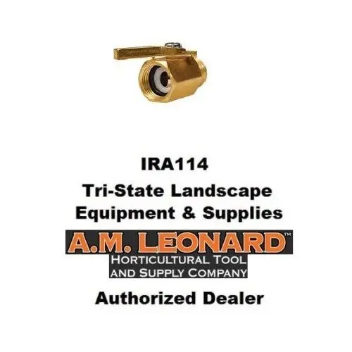A.M Leonard Brass Water Shut Off Valve For All Hoses - 1/2" Inner Opening 1