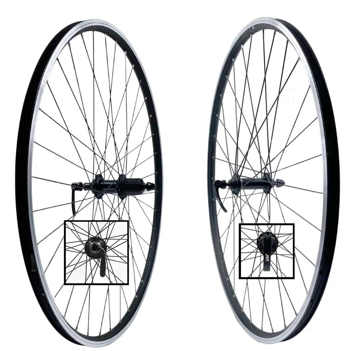 Alex Dc19 700C Black Qr Hg Cassette Type Doublewall Wheelset 9X100 Front 10X135mm Rear 1