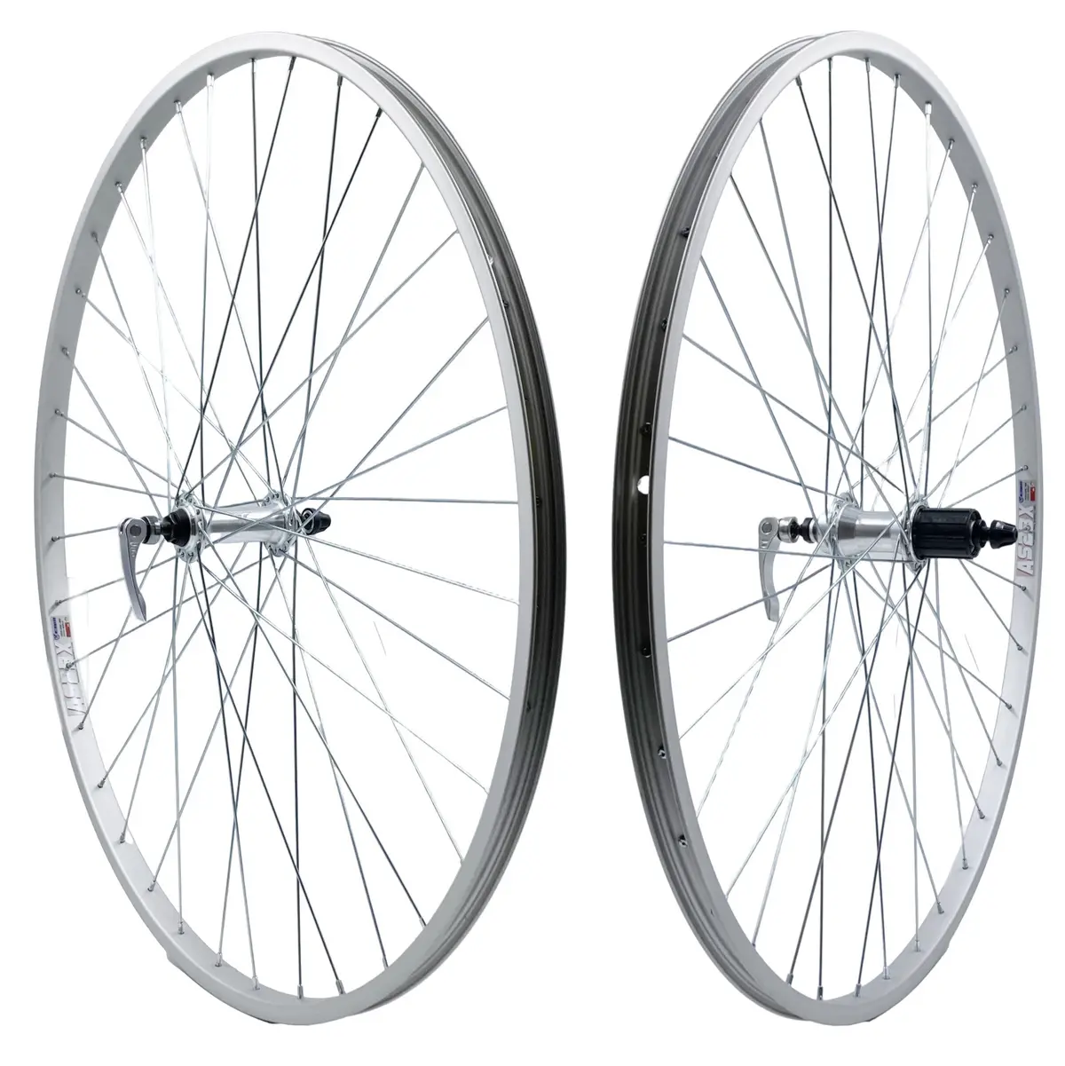 Weinmann As23x 700C 9X100 Front 10X130 Rear Qr Hg Silver Wheelset 1